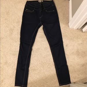 High rise skinny jeans